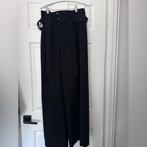 Elie Tahari Black High-Waisted Wide-Leg Pants – Size 8
